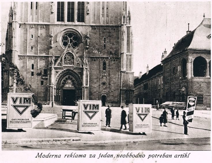 Kaptol 1928. godine. Reklama za VIM